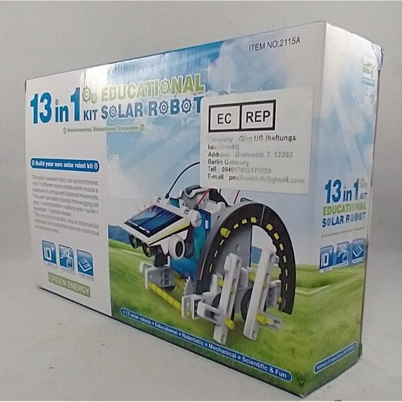 13 In 1 Educational Solar Power Robot Kit Turtle-Bot Green Energy Model - Picture 2 of 9